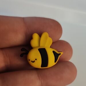 Cute Yellow and Black Bee shoe charm
